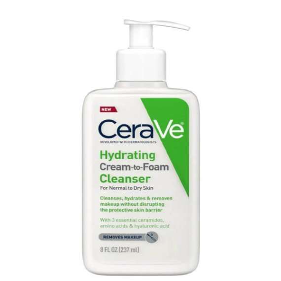Buy Cerave 237ml Hydrating Cream To Foam Cleanser For Normal To Dry Skin in [storefront]