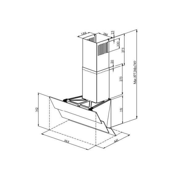 Buy Mika MHA652T3GB 60cm Chimney Hood in [storefront]