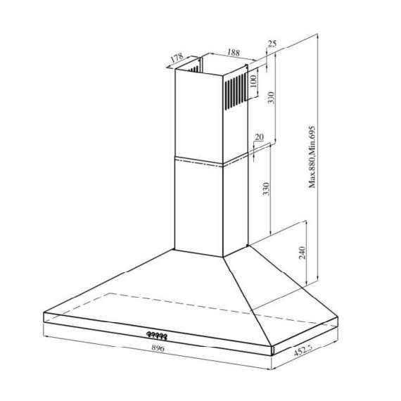 Buy Mika MHP912BX Chimney Hood in [storefront]