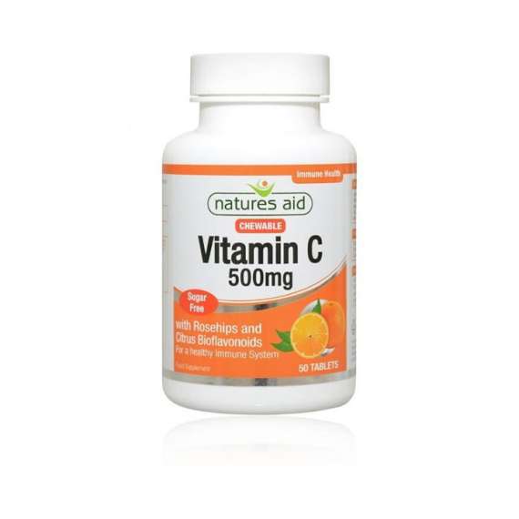 Buy Natures Aid 500mg Vitamin C Chewable 50 Tablets in [storefront]