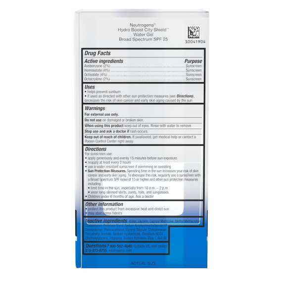 Buy Neutrogena 48g Hydro Boost City Shield™  Water Gel Moisturiser with Broad Spectrum SPF 25 in [storefront]