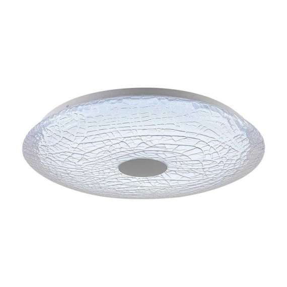 Buy Tronic KD 1910-WH Patterned White Glass LED Changeable (3 Shades) Ceiling Light in [storefront]