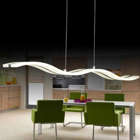 Buy Tronic WH 011B-D0-49-30-DL Modern Acrylic LED Wave Pendant Light in [storefront]