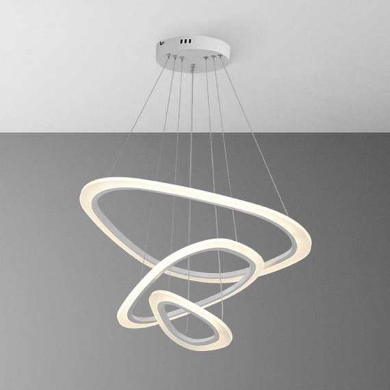 Buy Tronic  WH 2021-0405-TC Modern 3-Ring LED Pendant Light in [storefront]