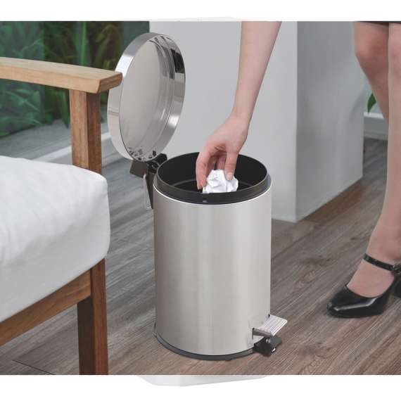 Buy Tramontina 5Litre Stainless Steel Scotch Brite Step Bin in [storefront]