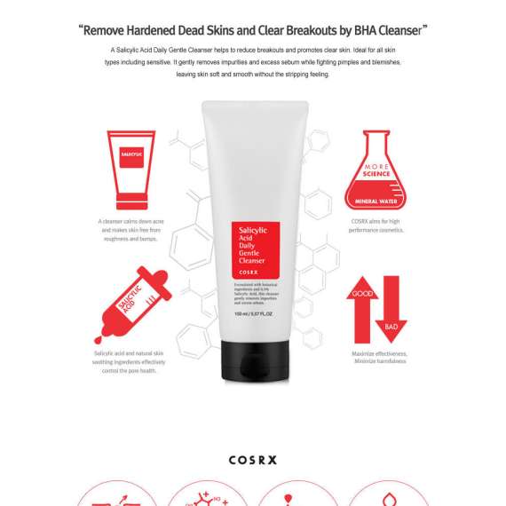 Buy Cosrx 150ml Salicylic Acid Daily Gentle Cleanser in [storefront]