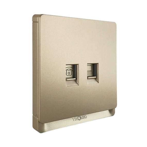 Buy Tronic  TD 5164-GO Gold Data And Telephone Socket in [storefront]