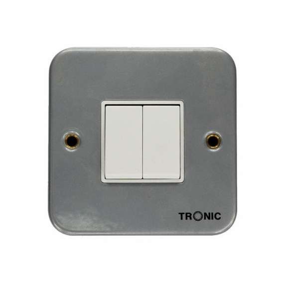 Buy Tronic TM5122 Metal Clad 2 Gang 2 Way Switch in [storefront]