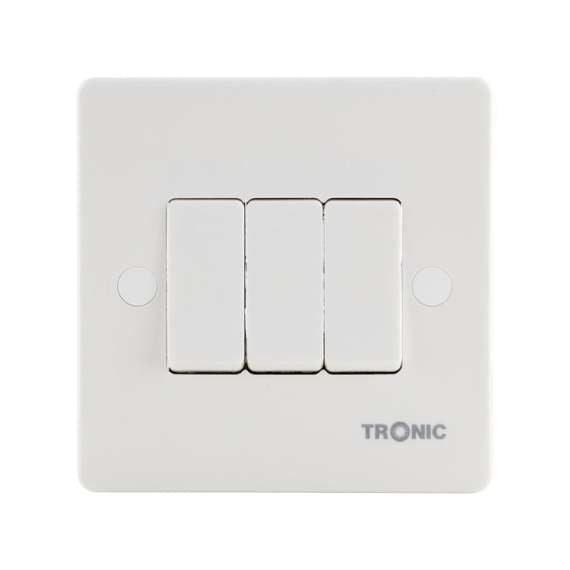 Buy Tronic TRK 5131 Slim 3 Gang 1 Way Switch in [storefront]