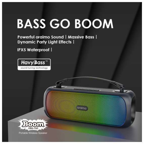 Buy Oraimo Bass Go Boom Portable Bluetooth Speaker in [storefront]