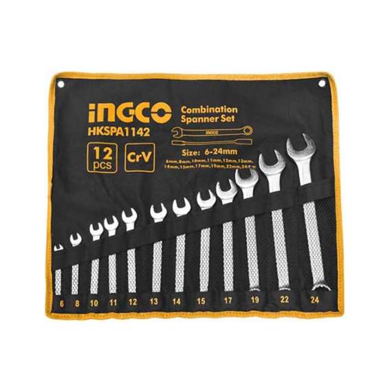 Buy INGCO HKSPA1142 12pcs Combination Spanner Set in [storefront]