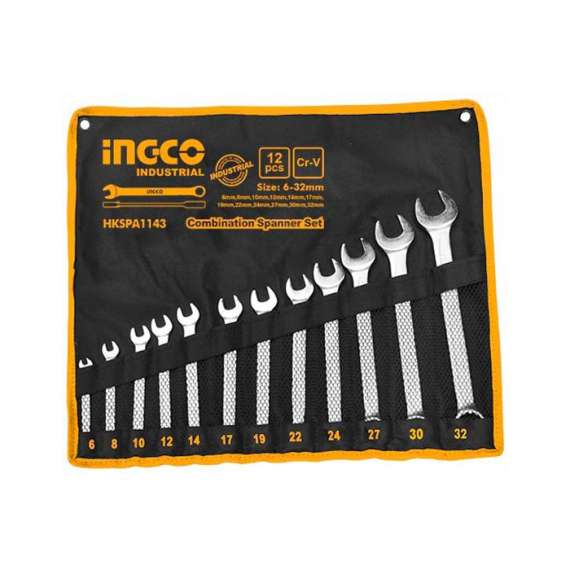 Buy INGCO HKSPA1143 12pcs Combination Spanner Set in [storefront]