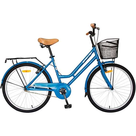Buy Spartan Classic 24inch Blue Basket Bicycle in [storefront]