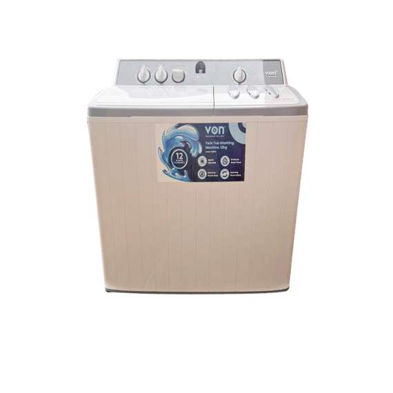 Buy Von VALW-12MFW 12KG Twin Tub Washing Machine in [storefront]