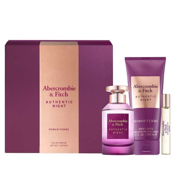 Buy Abercrombie & Fitch Authentic Night 100ml Women Perfume Gift Set in [storefront]