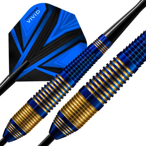 Buy Harrows Vivid Blue Brass Steel Tip Darts in [storefront]