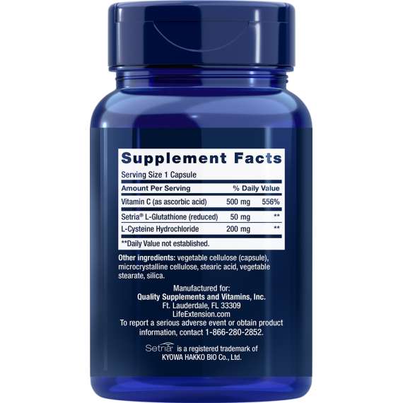 Buy Life Extension Glutathione Cysteine and C 100 Capsules Supplement in [storefront]