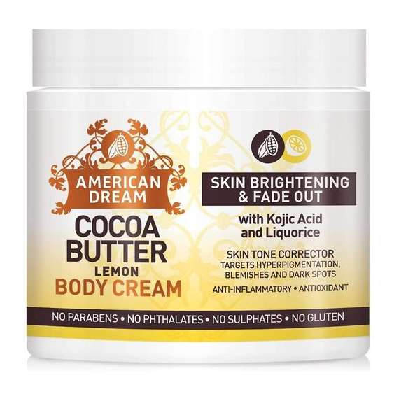 Buy American Dream Cocoa Butter with Kojic Acid and Liquorice Lemon Body Cream in [storefront]