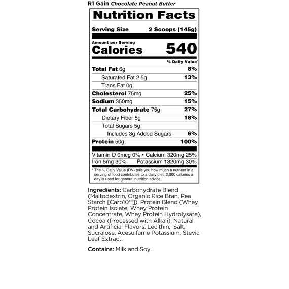 Buy Rule 1 Gain 16 Servings Lean Protein Gainer in [storefront]