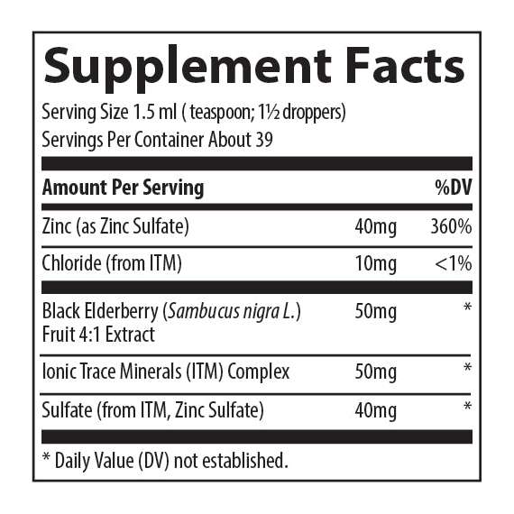 Buy Trace Minerals 59ml Elderberry and Ionic Zinc Supplement in Kenya