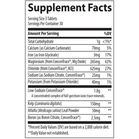 Buy Trace Minerals Concentrace 90 Tablets Supplement in [storefront]