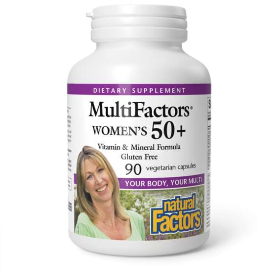 Buy Natural Factors MultiFactors Women's 50+ 90 Vegetarian Capsules in [storefront]