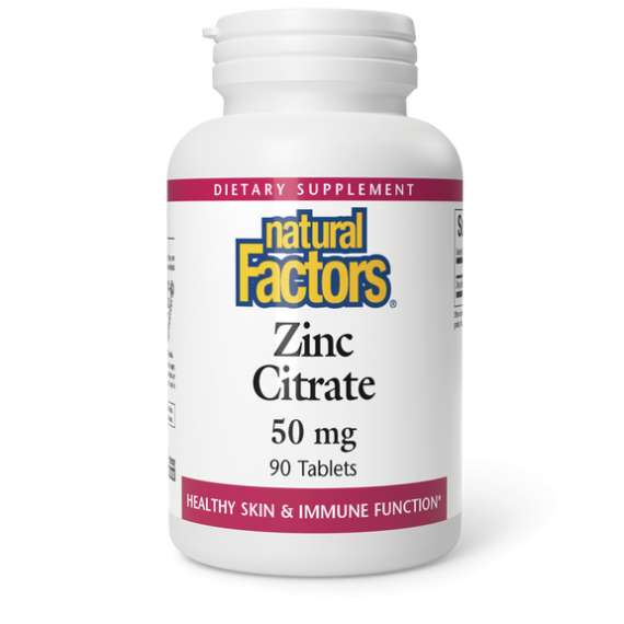 Buy Natural Factors 50mg Zinc Citrate 90 Tablets in [storefront]