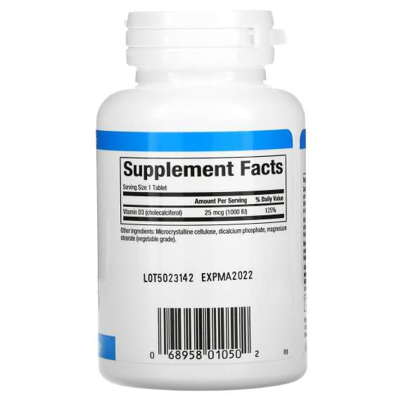 Buy Natural Factors 1000IU 90 Vitamin D3 Tablets in [storefront]