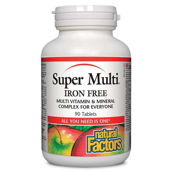 Buy Natural Factors Super-Multivitamin Iron Free 90 Tablets in [storefront]