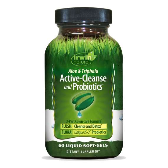 Buy Irwin Naturals Aloe and Triphala Active Cleanse and Probiotics 60 Liquid Softgels Supplement in [storefront]