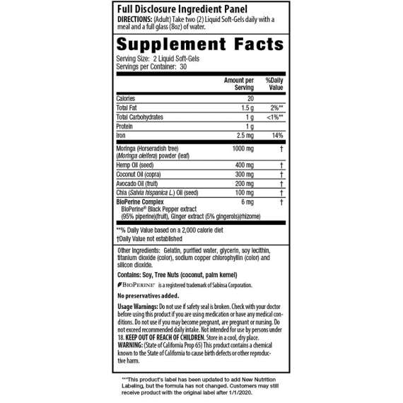 Buy Irwin Naturals Mighty Moringa 60 Liquid Soft Gels Supplement in [storefront]