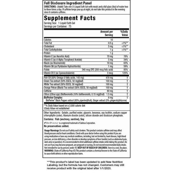 Buy Irwin Naturals Triple Tea Fat Burner 75 Liquid Softgels Supplement in [storefront]