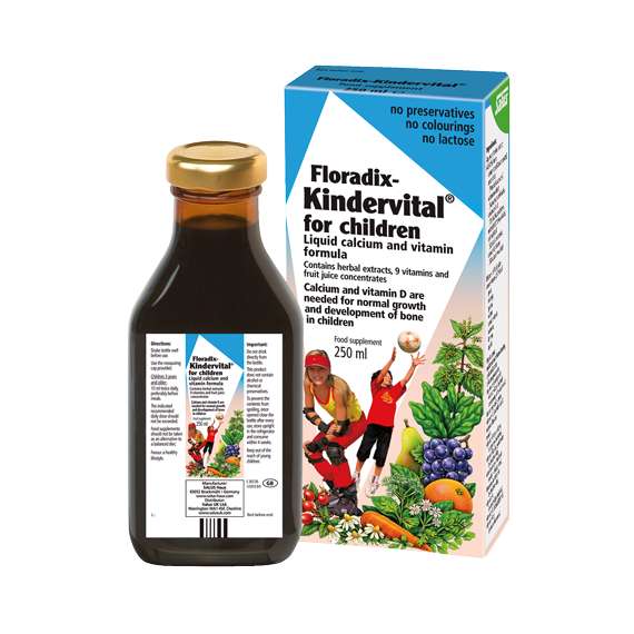 Buy Floradix 250ml Kindervital For Children Liquid Calcium and Vitamin Formula in [storefront]