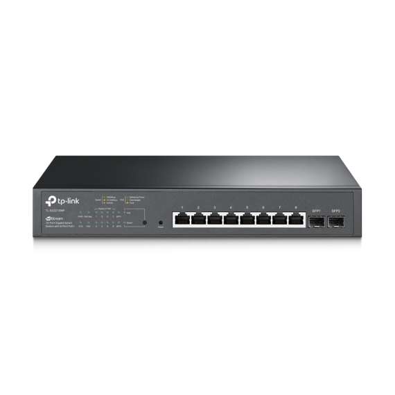 Buy TP-Link JetStream 10 Port Gigabit Smart Switch with 8 PoE+ Ports and 2 Gigabit SFP Slots in [storefront]