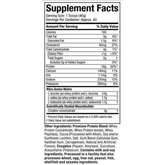 Buy Muscletech 4lb Nitrotech Whey Protein Supplement in [storefront]