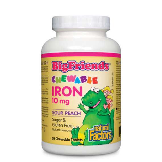 Buy Natural Factors Big Friends 60 Chewable 10mg Iron Tablets in [storefront]