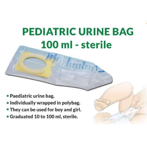 Buy Kings 100ml 100Pack Pediatric Urine Bag in [storefront]