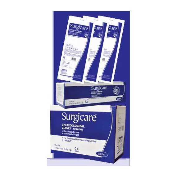 Buy Surgicare Medium Pre-Powdered Latex Gynaecological Gloves in [storefront]