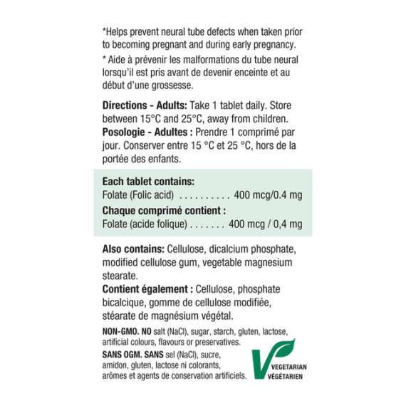 Buy Jamieson 400mcg Folic Acid 200 Tablets Supplement in [storefront]