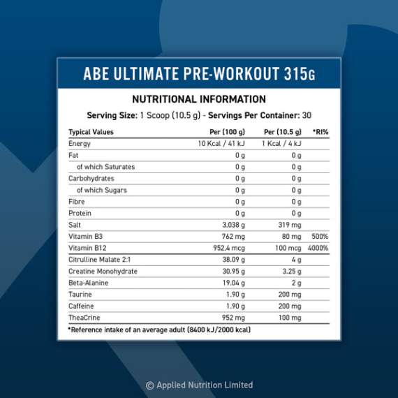 Buy Applied Nutrition 315g ABE Pre-Workout Supplement in [storefront]