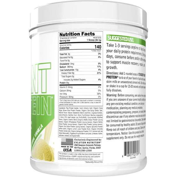 Buy Evolution Nutrition 1.5Lb Stacked Plant Protein in [storefront]