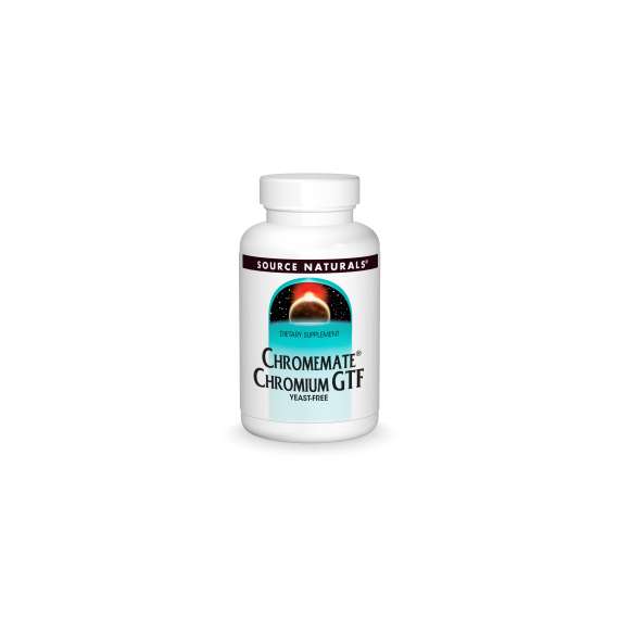 Buy Source Naturals 200mcg Yeast Free Chromemate Chromium GTF 60 Supplement Tablets in [storefront]
