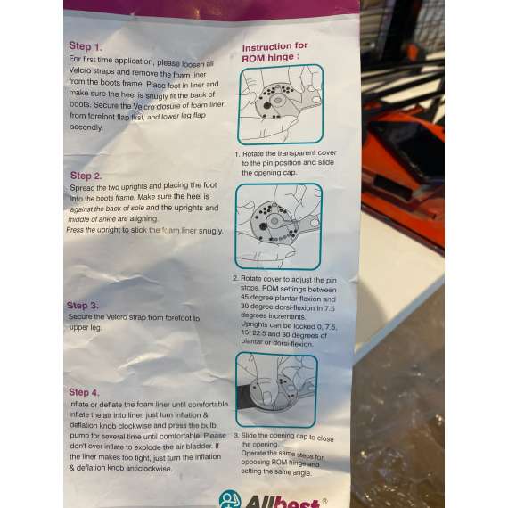 Buy Allbest ROM Hinged Air Ankle Walker Boot in [storefront]