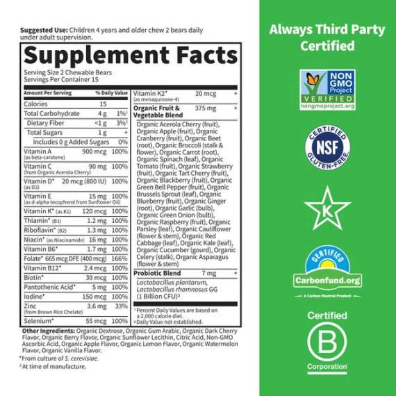 Buy Garden of Life Vitamin Code Kids 60 Multivitamin Chewables in [storefront]