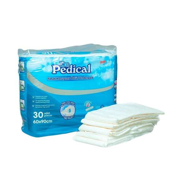 Buy Dr Pedical 60cm by 90cm 30Pack Cotton Underpad Bed Liners in [storefront]