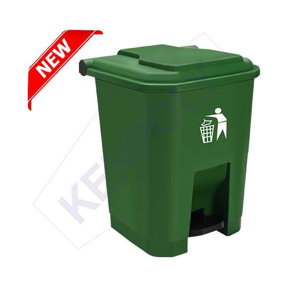 Buy Kenpoly 50Litre Pedal Bin, Product Capacity: 50L, Product Colour: Green in [storefront]