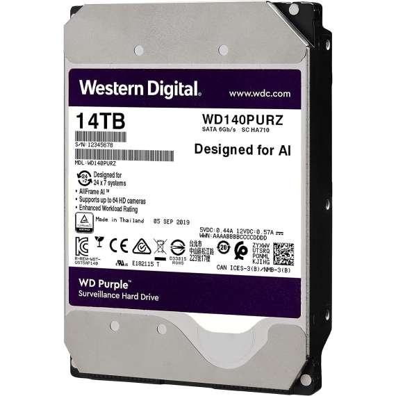 Buy Western Digital WD140PURZ  Purple 14TB Surveillance Hard Drive in [storefront]