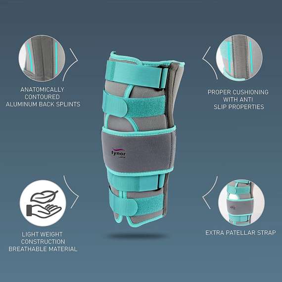 Buy Tynor 14inch Long Knee Immobilizer Support, Size: Large in [storefront]