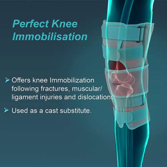 Buy Tynor 14inch Long Knee Immobilizer Support, Size: Large in [storefront]