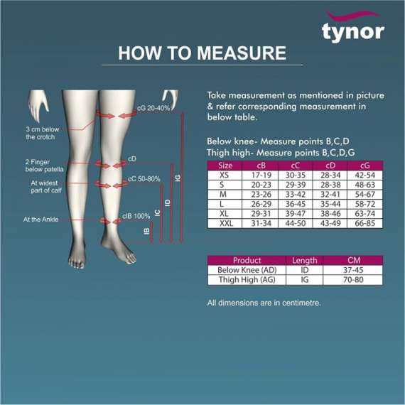 Buy Tynor DVT Knee High One Pair Class 1 Strength Anti Embolism Stockings in [storefront]